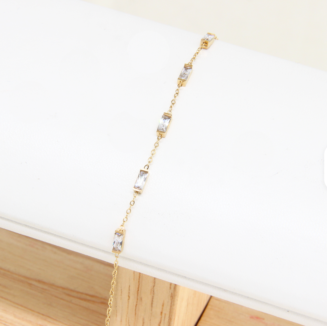 The Linear Baguette Station Bracelet