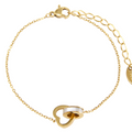 Interlocking Heart & Eternal Ribbon Bracelet
