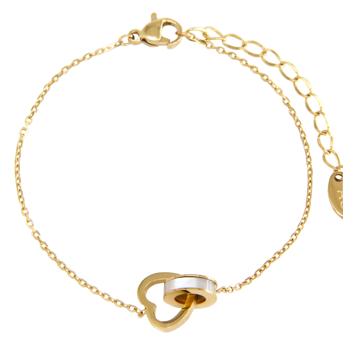 Interlocking Heart & Eternal Ribbon Bracelet