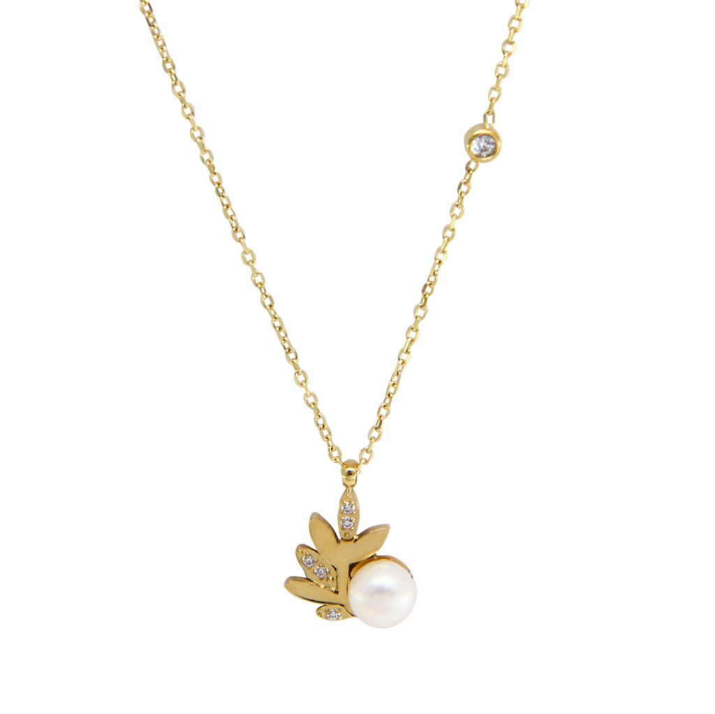The Aurelia Pearl Botanical Necklace