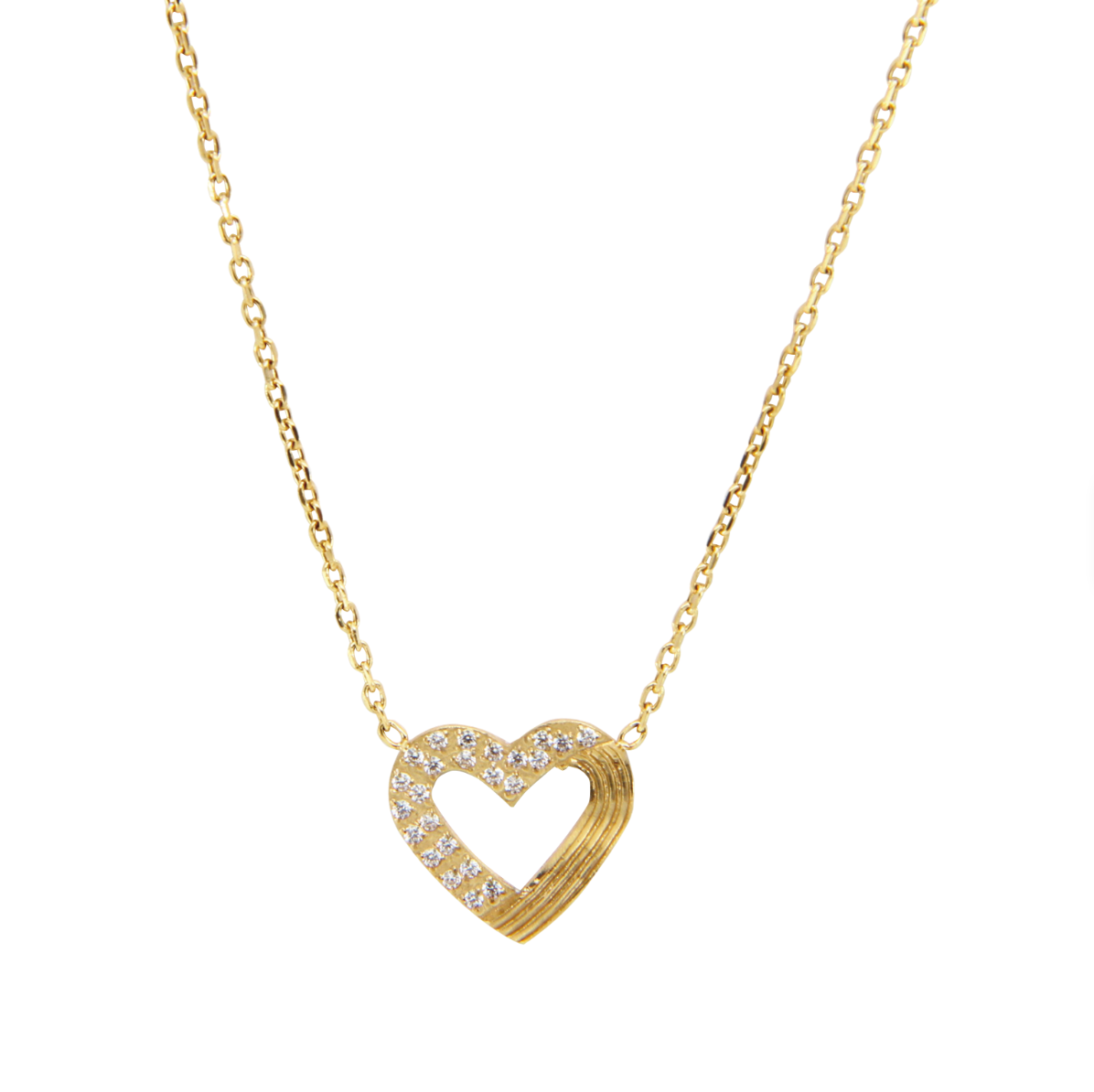The Amara Textured Heart Pendant