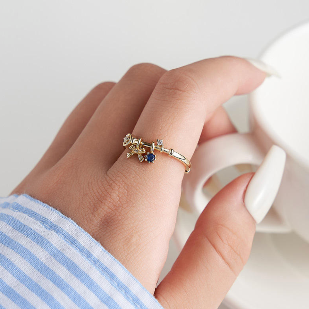 The Charmed Sapphire & Bow Ring